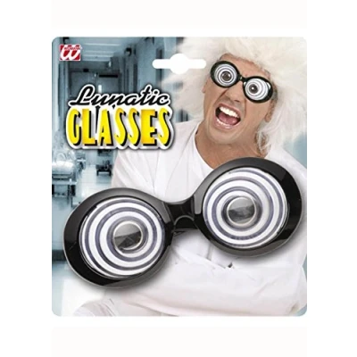 Image of Struts Willy Wonka Style Fancy Dress Black and White Swirl Glasses