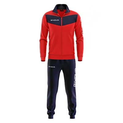 Image of Givova Visa Tracksuit, Man, Multicolor (Rosso/BLU), M