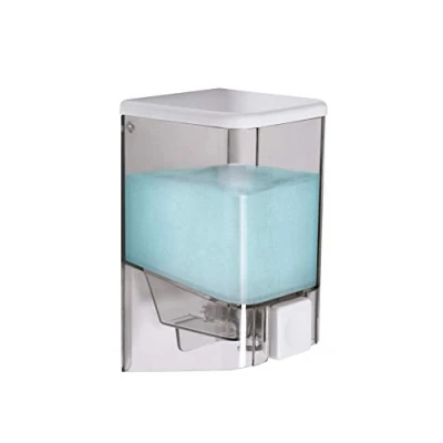 Image of Croydex Soap Dispenser Transparent, 1L Wall Mounted Dispenser, Easy Refill Lid, Simple Screw to Wall, All Fixings Included Perfect Shower Gel for a Clutter Free Bathroom