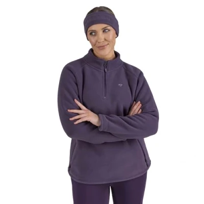 Image of Shires Aubrion Restore Womens Half Zip Fleece Jacket Purple XL