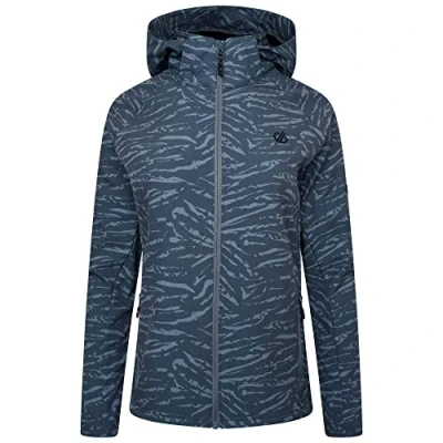 Image of Dare2b Women&#039;s Far Out Softshell Jacket, Orion Grey Tiger Print, 6
