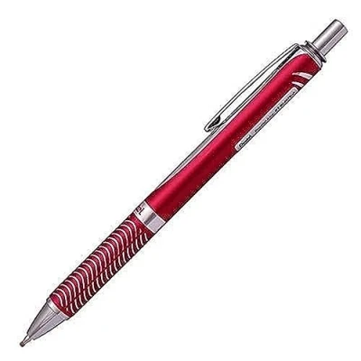 Image of Pentel EnerGel Sterling BL407 A Gel Ink Pen with Twist Mechanism Metal Casing 0.35 mm Silver/Red