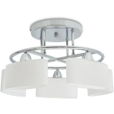 Image of vidaXL Ceiling Lamp with Ellipsoid Glass Shades for 5 E14 Bulbs 200 W