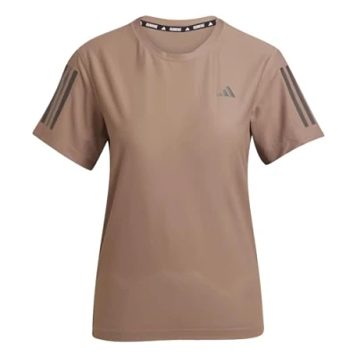 Image of adidas Own The Run T shirt M Lightweight and Breathable Running Top for Active Women, Trabrn Colour