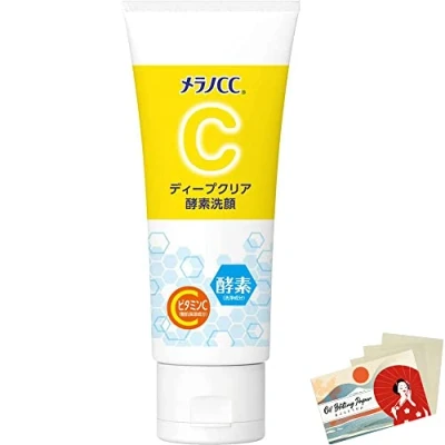 Image of Rohto Melano CC Deep Clear Enzyme Facial Wash 130g Blotting Paper Set