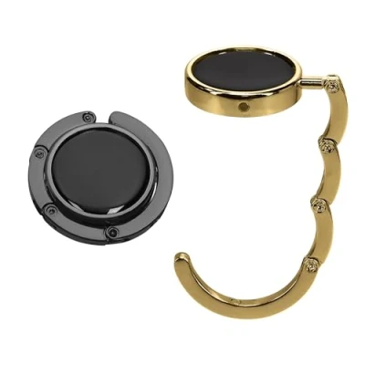 Image of kwmobile Purse Hanger for Table (Set of 2) Hook Folding Handbag Portable Bag Holder