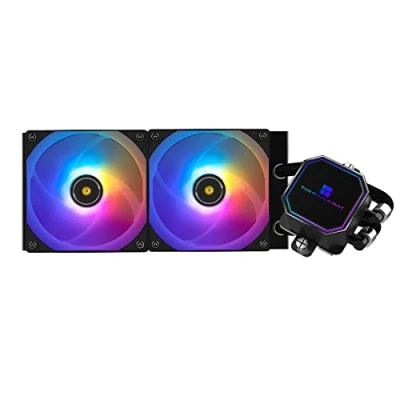 Image of Thermalright Frozen Prism240 Black ARGB CPU Liquid Cooler,Efficient PWM Controlled Pump 3300RPM,2xTL E12 series Fan,Water Cooling Computer Parts,For AMD AM4/AM5,Intel 1150/1156/1200/1700/20XX