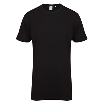 Image of SF Longline T Shirt with Dipped Hem Black S