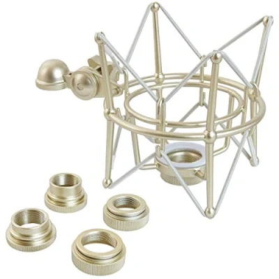 Image of Keepdrum MS088SV Silver Microphone Shockmount for Rode Microphones NT1 A Elastic Mount Podcsater Procaster