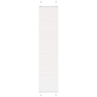 Image of vidaXL Pleated Blind White 45x200 cm Fabric Width 44.4 Polyester