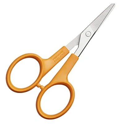 Image of Fiskars Manicure Scissors Round Tip, Total Length: 10 cm, Steel/Synthetic Material, Classic, 1003028