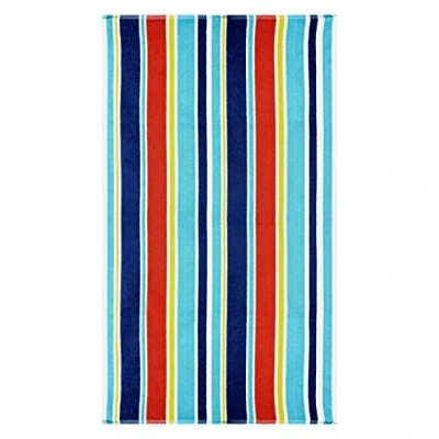 Image of Superior 100% Cotton Luxury Beach Towels Oversized Towel, 450 GSM Swim Multicolor Oceana Stripes (34&quot; x 64&quot;)