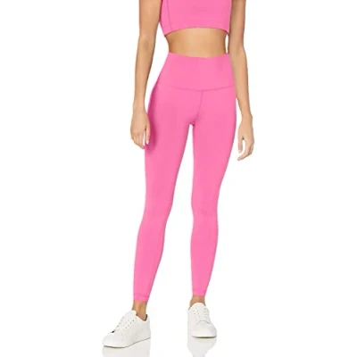 Image of Amazon Essentials Women&#039;s Active Sculpt Workout Athleisure High Rise Full Length Leggings (Available in Plus Size), Bright Pink, XL