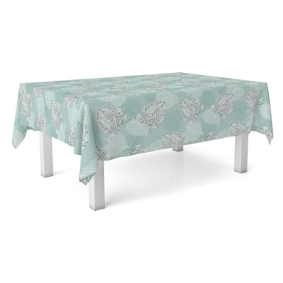 Image of Martina Home Oilcloth Tablecloth SIL Aqua Green 300 x 140 cm