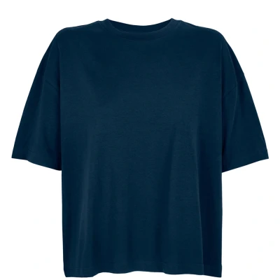 Image of SOLS Womens/Ladies Boxy Organic Oversized T Shirt (French Navy) Size X Small