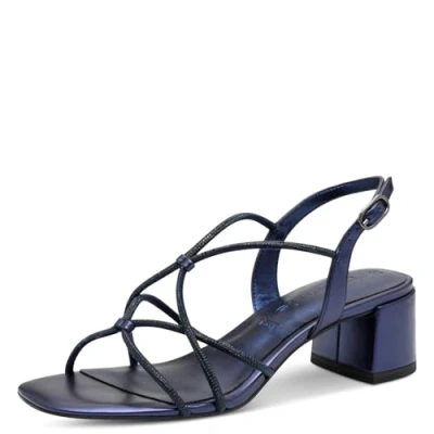 Image of Tamaris Sandals, Women&#039;s, Size: 6.5, Navy Textile/synthetics