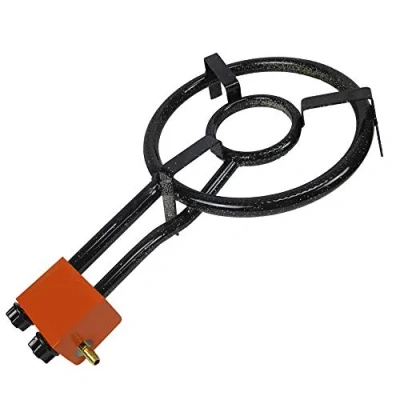 Image of Garcima Paella Dual Ring Butane/Propane Gas Burner, Black, 35 cm