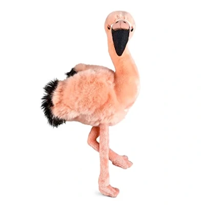 Image of Living Nature Flamingo, Realistic Soft Cuddly Bird Toy, 30cm