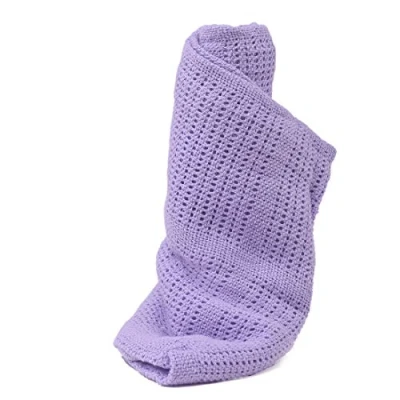 Image of DUDU N GIRLIE Baby Blanket Single Pack 100% Pure Natural Cotton Extra Soft Cellular Blankets Pram/Travel/Moses Basket 70x90cm Purple.