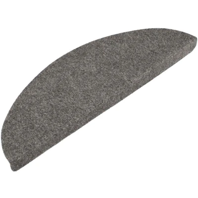 Image of vidaXL Stair Mats Self adhesive 30 pcs Grey 56x17x3 cm