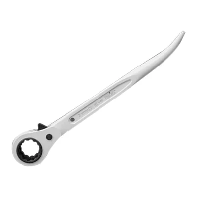 Image of Priory 604 Short Bent Reversible Ratchet Podger 19 x 21mm White