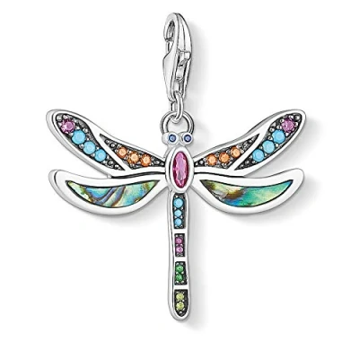 Image of Thomas Sabo Women Charm Pendant Dragonfly Club 925 Sterling Silver 1757 964 7