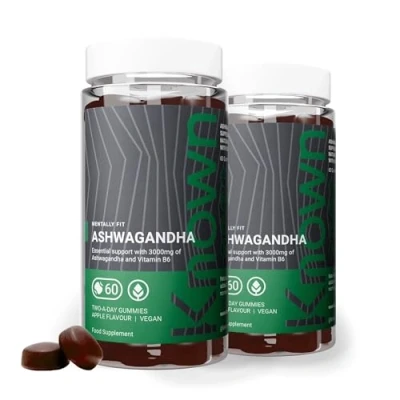 Image of Ashwagandha Gummies 3000MG High Strength by Known Nutrition with Vitamin B6 120 Two a Day Natural Botanical Extract Apple Flavour (2)