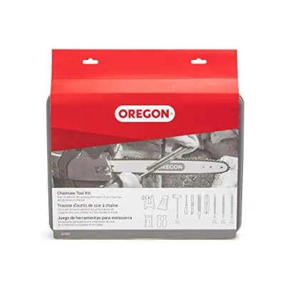 Image of Oregon Premium Chainsaw Chain Sharpening Kit with Hard Case, Sharpener Files, Handles, Depth Gauge, Stump Vice, Felling Accessories (601981)