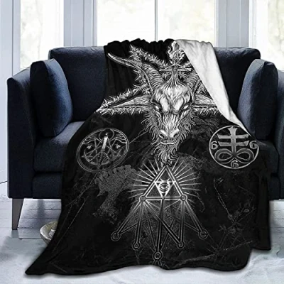 Image of ZQBDFC Satan Baphomet Satanic Ultra Soft Micro Fleece Blanket Throw Fit Couch Bed Sofa All Season Light Weight Living Room