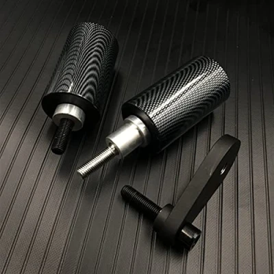 Image of VSKTE Carbon Fit For Yamaha YZF R6 YZFR6 2003 2004 2005 R6S YZFR6S 2006 2007 2008 No Cut Frame Sliders Crash Falling Protection Slider