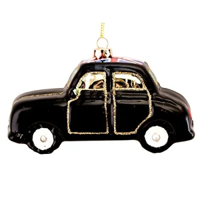 Image of Gisela Graham London Black Taxi Hanging Decoration