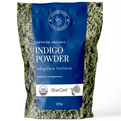 Image of 200g Organic Certified Indigo Powder 100% Pure Mendhi Hair Colour Triple Sifted Black Dye