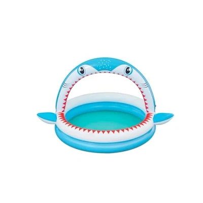 Image of Bestway Shark Kids Inflatable Sprinker Play Pool 1.63 m x 1.27 92 cm