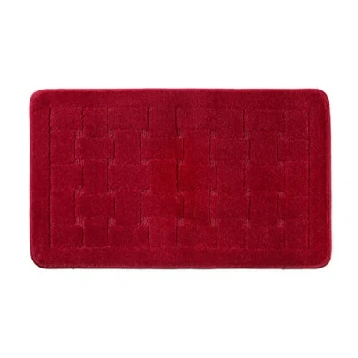 Image of Emma Barclay Orkney Crosshatch Bath Mat (45x75cm) (Bordeaux)