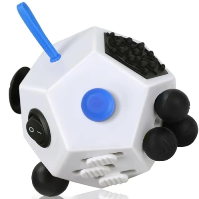 Image of VCOSTORE Fidget Cube with 12 Sides Original Figet Adult Infinity Toy Anti Stress For all Ages ADHD, ADD, ASD, ADHD