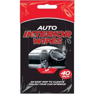 Image of Car Dash Wipes, 40 pack Interior Highly Absorbent Shine Wipe, Streak &amp; Scratch Free Cleaning Pads, Dashboard Wipes for Gloss Finish