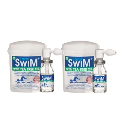 Image of Earol Swim Olive Oil and Tea Tree Ear Spray an Invisible Plug Protects Against Water Trapping to Prevent Infections 2 Pack of 10ML Metered Dose