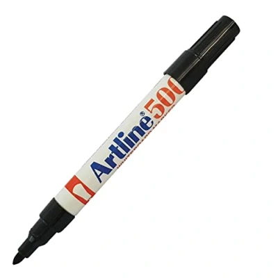 Image of artline 2.0mm Bullet Tip 500 BLACK Whiteboard Marker Pen Easy Clean Dry Wipe Ink (1 x Marker)