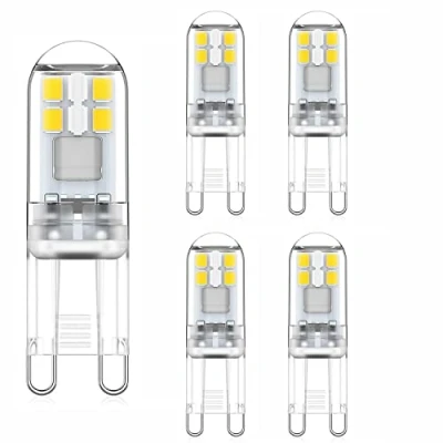 Image of Yuiip 2W G9 LED Bulbs, Replaces 10W 20W Halogen Lamps, 6000K Cool White, Bi pin Socket, 360 Beam Angle, 220 240V AC Not Dimmable, Pack of 5