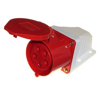 Image of KnightsBridge 415V IP44 32A Angled Surface Mount Socket 3P+N+E