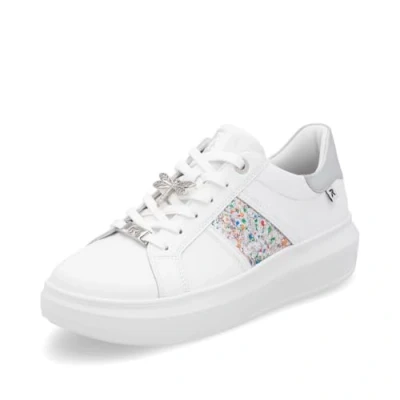 Image of Rieker Women&#039;s Low Top Trainers W1202, Shoes, Loose Insole, White Estate 83, 3.5 UK