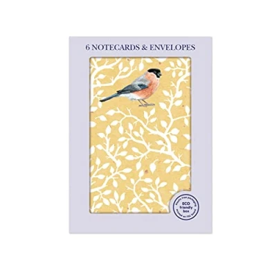 Image of Otter House Gift RSPB in The Wild Stationery Small Notecards (6 Card Pack) Bullfinch