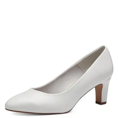 Image of Tamaris Women&#039; 1 22419 41 Pump, Matte White, 3.5 UK