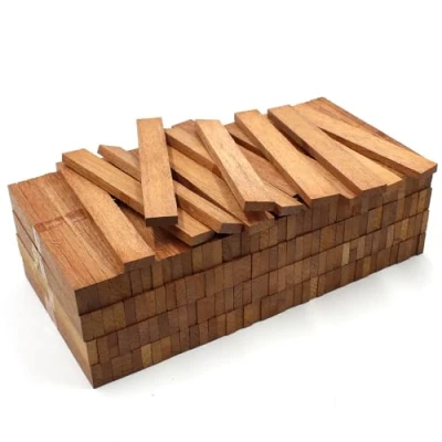 Image of 80 x Wooden Strips 22 10 mm Merbau Loose Craft Blocks for Crafts Sticks (Merbau mm)