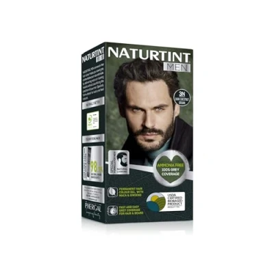 Image of Naturtint Mens Permanent Hair Colour Gel 3N Dark Chestnut Brown for Beard and Moustache. Ammonia Free, up to 100% Grey Coverage, Natural Looking Long Lasting Results