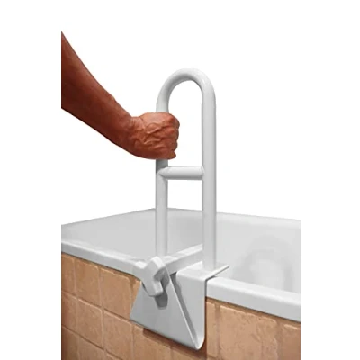 Image of PEPE Bathtub Grab Rails for Bathroom (Bathtubs with Flat Rim ≥3.15&quot;), Support Handles Disabled, Bars Elderly, Handrail Bathroom, White Safety Rail Adults