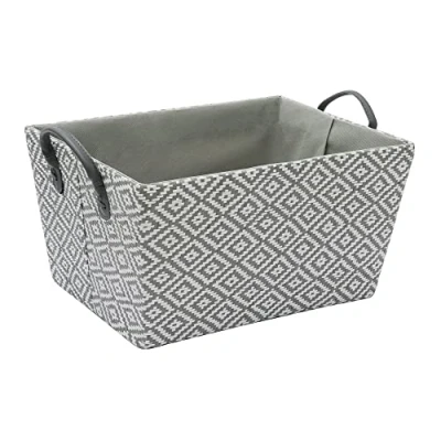 Image of JVL Argyle Rectangular Paper Storage Basket