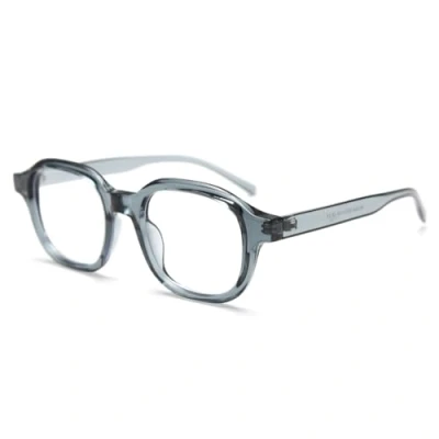 Image of kachawoo Retro Glasses Men Women TR90 Frame Square Clear Lens Thick Glasses, Blue With Clear, Large