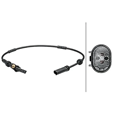Image of 34526788645, 6788645 ABS sensor HELLA 6PU 012 679 391 Active 2 pin connector 560mm BMW: X3