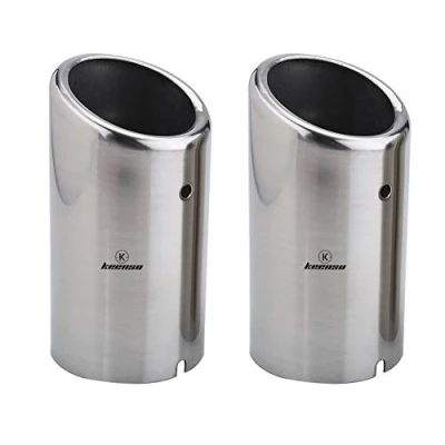 Image of Exhaust Tail Pipe, 1 Pair 67mm Stainless Steel Pipe Ends Car Muffler Tip Replacement